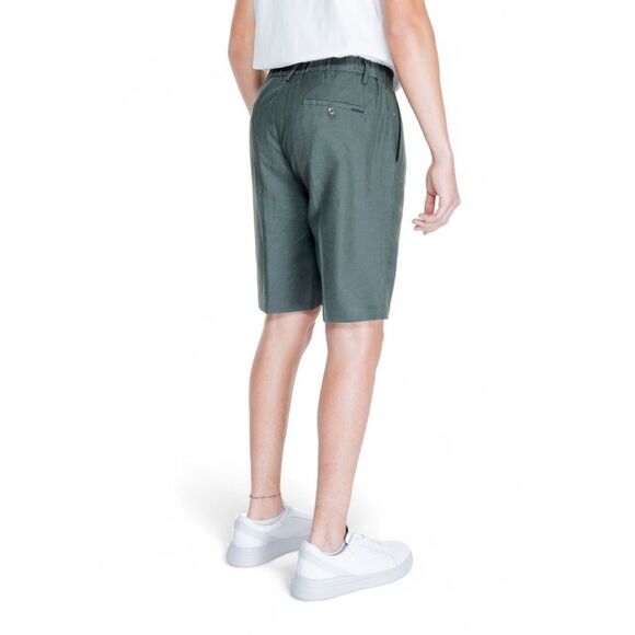 Antony Morato Green Linen Bermuda Men's Shorts